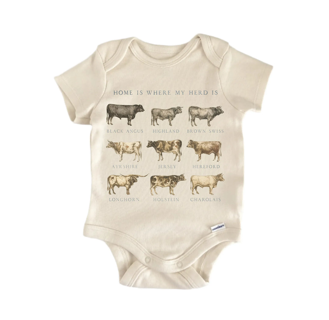 Home Herd Cow Newborn Baby Onesie® Onesie®