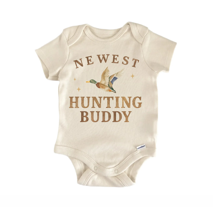 Hunting Buddy Duck Newborn Baby Bodysuit