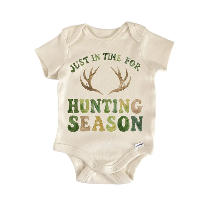 Hunting Season Time Deer Newborn Baby Bodysuit