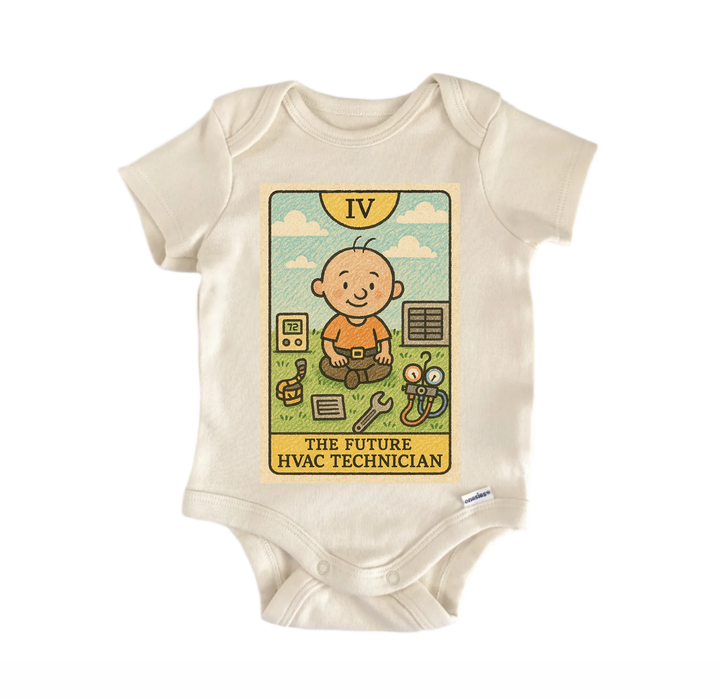 Hvac Technician Tarot - Baby Bodysuit  Funny Cute Onesie® | North Fork Forager LLC
