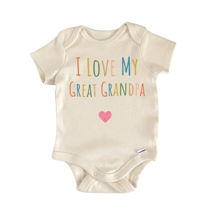 I Love My Great Grandpa Newborn Baby Bodysuit