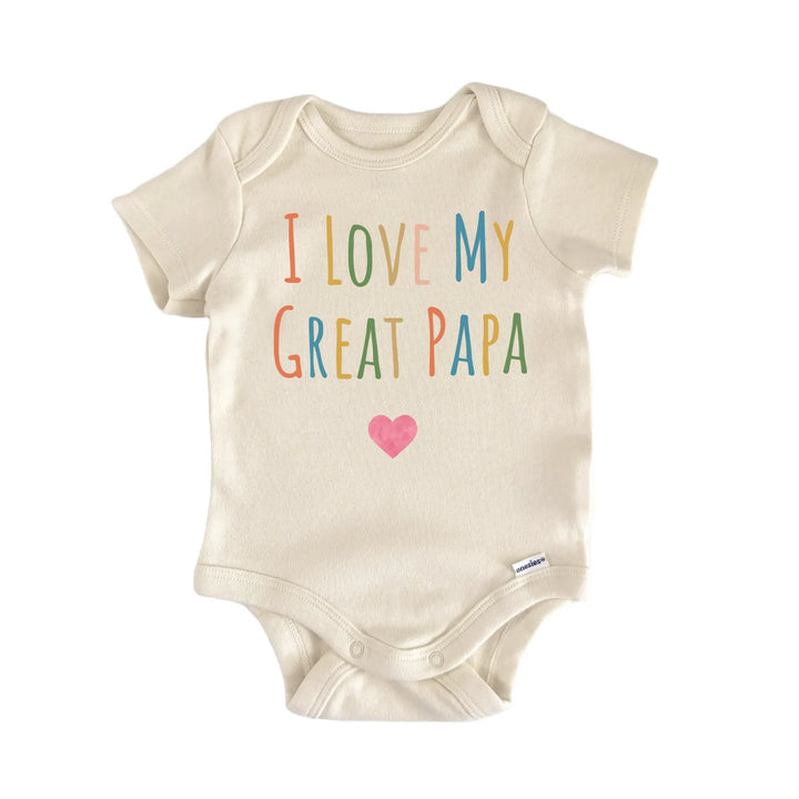 I Love My Great Papa Newborn Baby Bodysuit