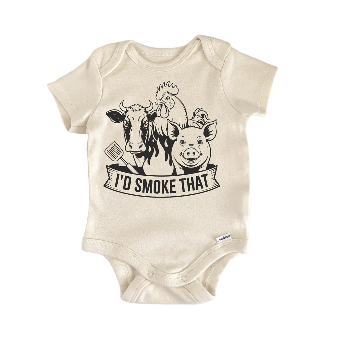Id Smoke That Grillmaster Bbq Newborn Baby Onesie® Bodysuit