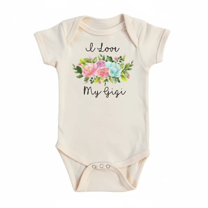 Gigi Floral - Baby Boy Girl Clothes Infant Bodysuit Funny Cute Newborn  Funny Cute Onesie® | North Fork Forager LLC