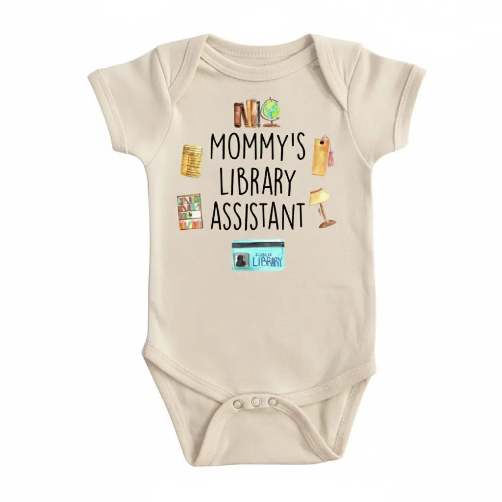 Librarian Mommy - Baby Boy Girl Clothes Infant Bodysuit Funny Cute Newborn 1A  Funny Cute Onesie® | North Fork Forager LLC