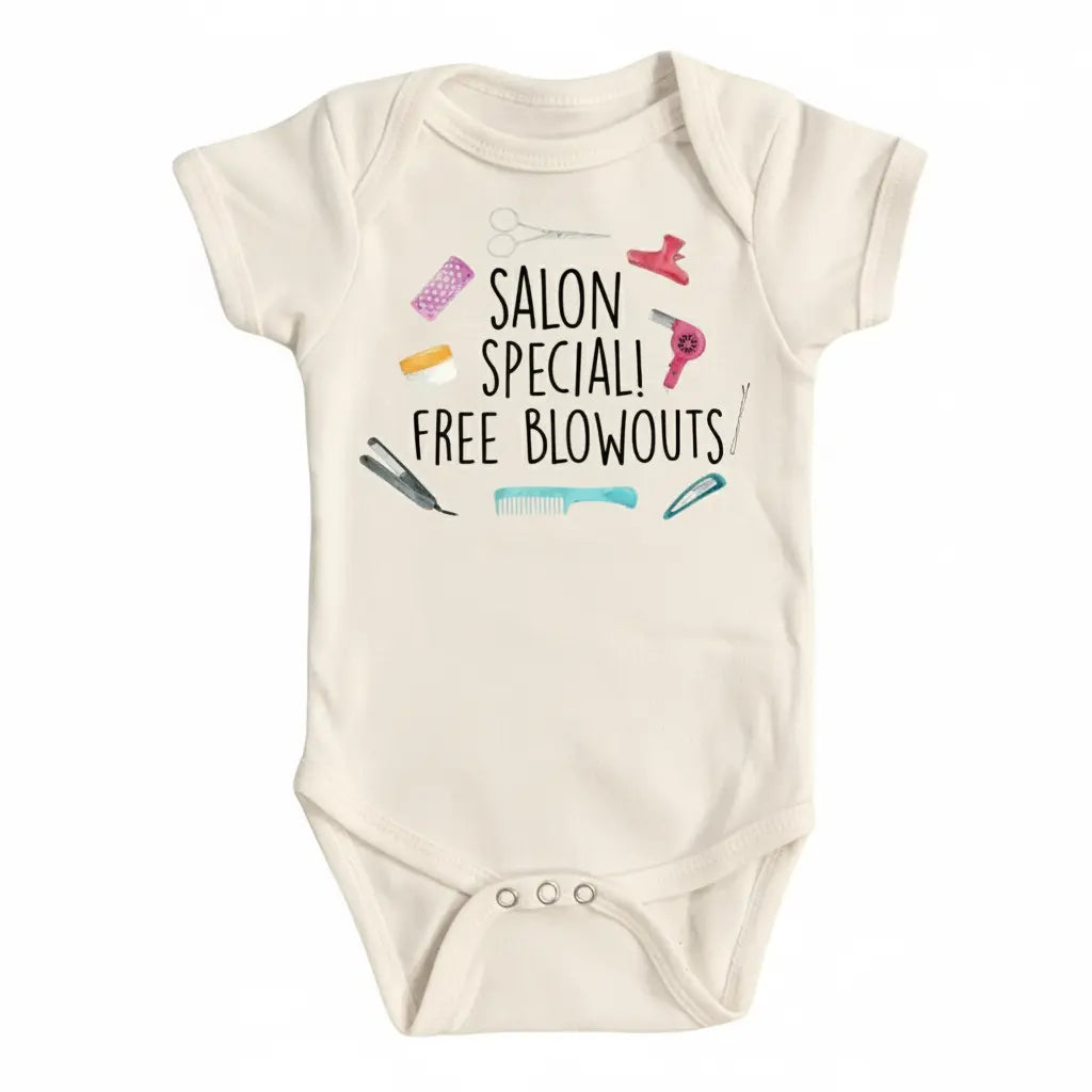 Salon Blowouts - Baby Boy Girl Clothes Infant Bodysuit Funny Cute Newborn  Funny Cute Onesie® | North Fork Forager LLC