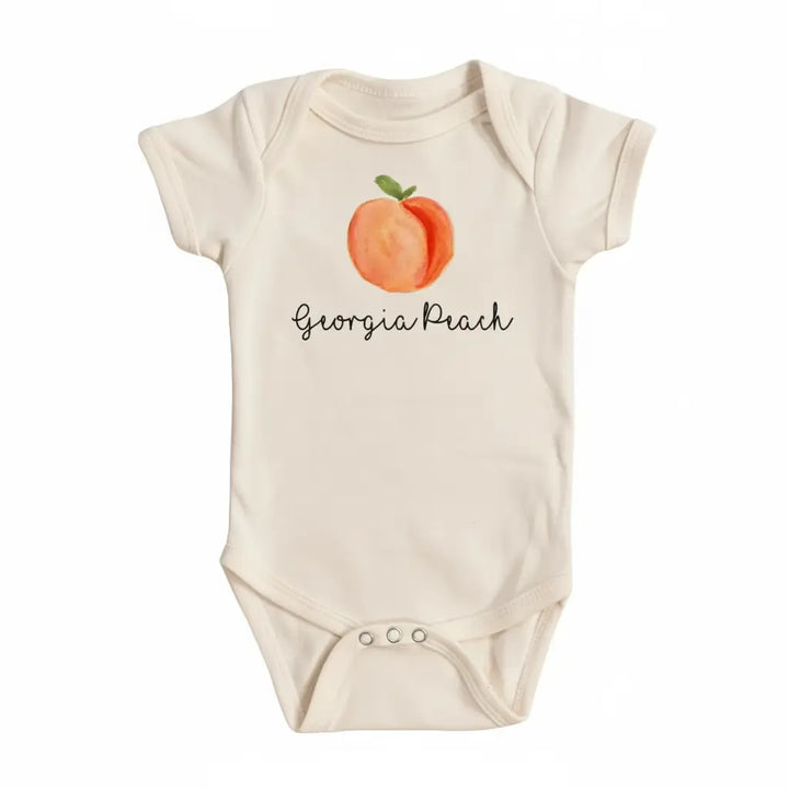 Peach Georgia - Baby Boy Girl Clothes Infant Bodysuit Funny Cute Newborn  Funny Cute Onesie® | North Fork Forager LLC