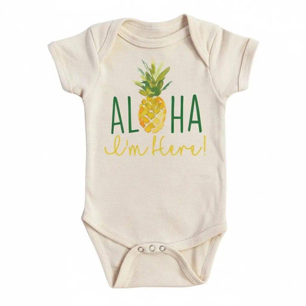 Pineapple Aloha - Baby Boy Girl Clothes Infant Bodysuit Funny Cute Newborn 1A  Funny Cute Onesie® | North Fork Forager LLC