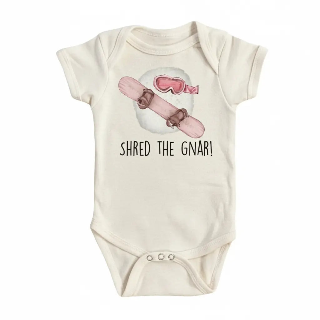 Snowboarding Gnar - Baby Boy Girl Clothes Infant Bodysuit Funny Cute Newborn  Funny Cute Onesie® | North Fork Forager LLC