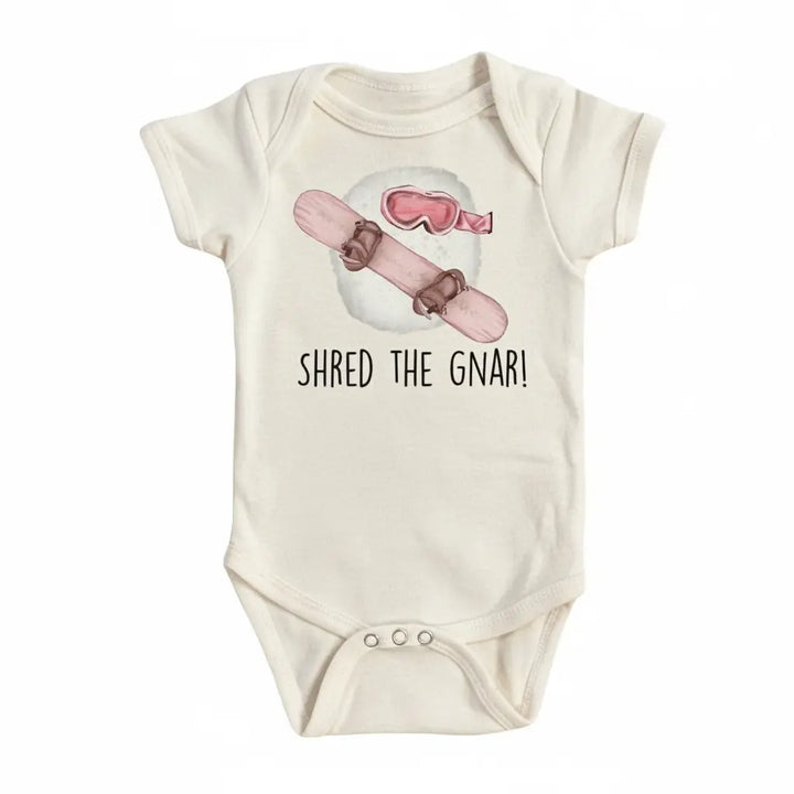 Snowboarding Gnar - Baby Boy Girl Clothes Infant Bodysuit Funny Cute Newborn  Funny Cute Onesie® | North Fork Forager LLC