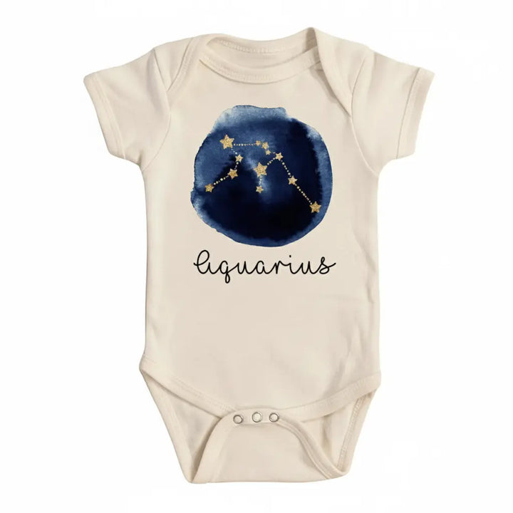 Aquarius Zodiac - Baby Boy Girl Clothes Infant Bodysuit Funny Cute Newborn  Funny Cute Onesie® | North Fork Forager LLC