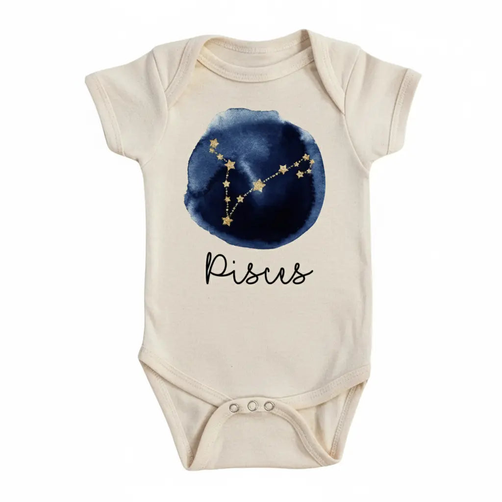 Pisces Zodiac  - Baby Boy Girl Clothes Infant Bodysuit Funny Cute Newborn  Funny Cute Onesie® | North Fork Forager LLC