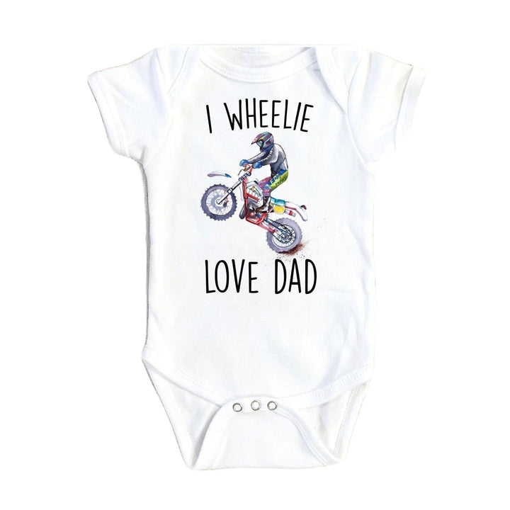 Dirt Bike Wheelie - Baby Boy Girl Clothes Infant Bodysuit Funny Cute Newborn Onesie