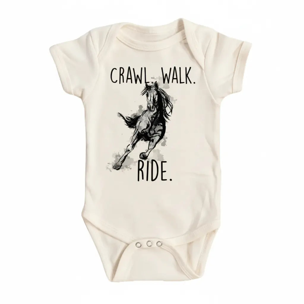 Horse Ride - Baby Boy Girl Clothes Infant Bodysuit Funny Cute Newborn  Funny Cute Onesie® | North Fork Forager LLC