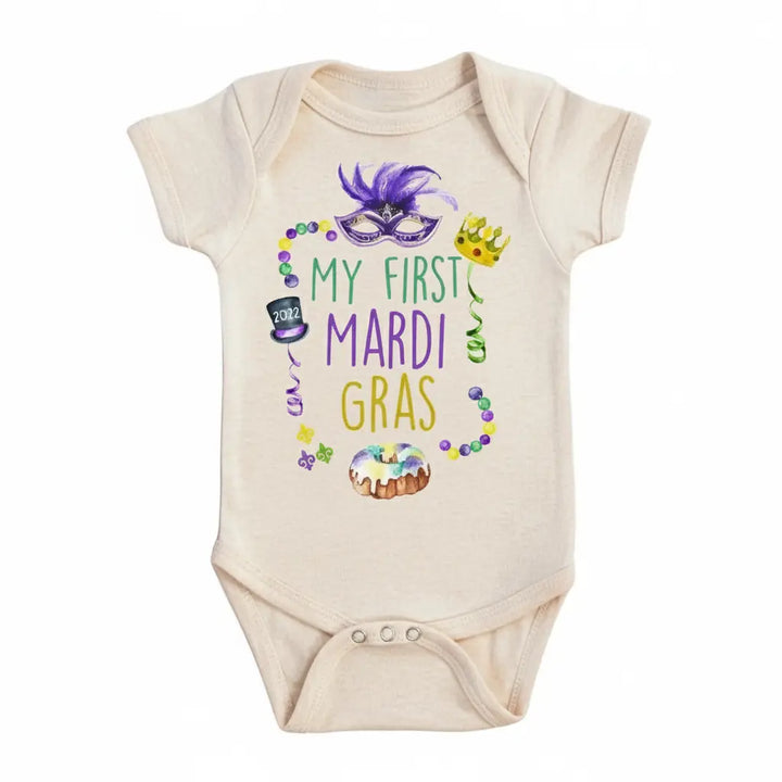 Mardi Gras - Baby Boy Girl Clothes Infant Bodysuit Funny Cute Newborn 1C  Funny Cute Onesie® | North Fork Forager LLC