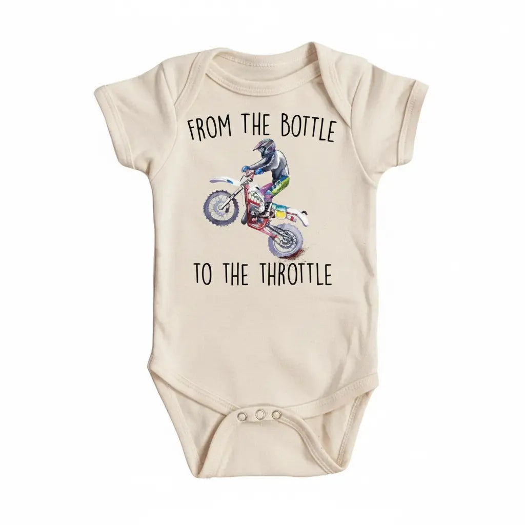 Dirt Bike Thorttle - Baby Boy Girl Clothes Infant Bodysuit Funny Cute Newborn  Funny Cute Onesie® | North Fork Forager LLC