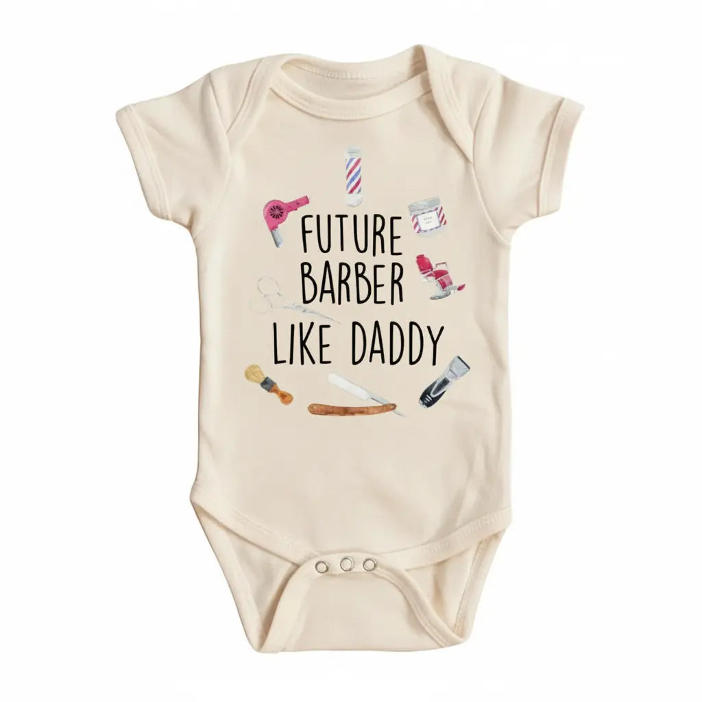 Barber Future - Baby Boy Girl Clothes Infant Bodysuit Funny Cute Newborn  Funny Cute Onesie® | North Fork Forager LLC
