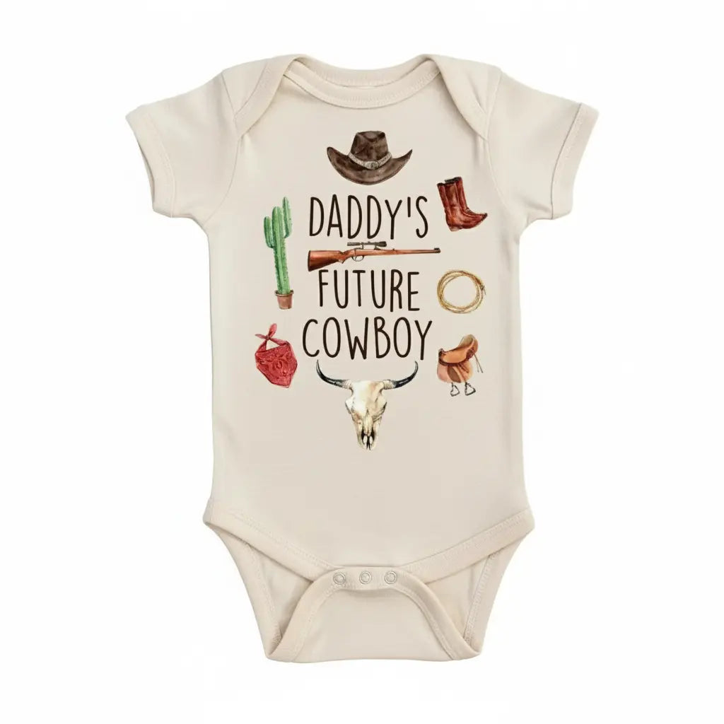 Cowboy  Daddy - Baby Boy Girl Clothes Infant Bodysuit Funny Cute Newborn  Funny Cute Onesie® | North Fork Forager LLC
