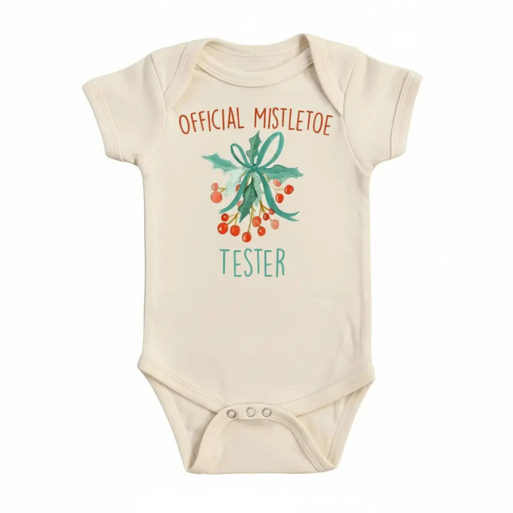 Mistletoe Tester - Baby Boy Girl Clothes Infant Bodysuit Funny Cute Newborn  Funny Cute Onesie® | North Fork Forager LLC