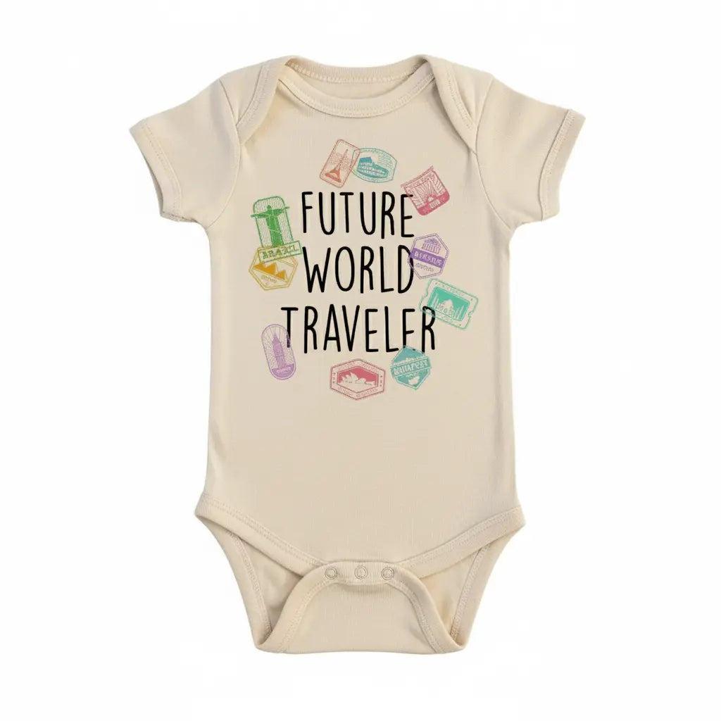 Traveler Stamps - Baby Boy Girl Clothes Infant Bodysuit Funny Cute Newborn  Funny Cute Onesie® | North Fork Forager LLC