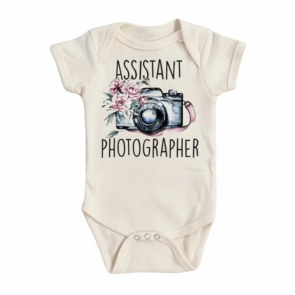 Photographer - Baby Boy Girl Clothes Infant Bodysuit Funny Cute Newborn 1B  Funny Cute Onesie® | North Fork Forager LLC