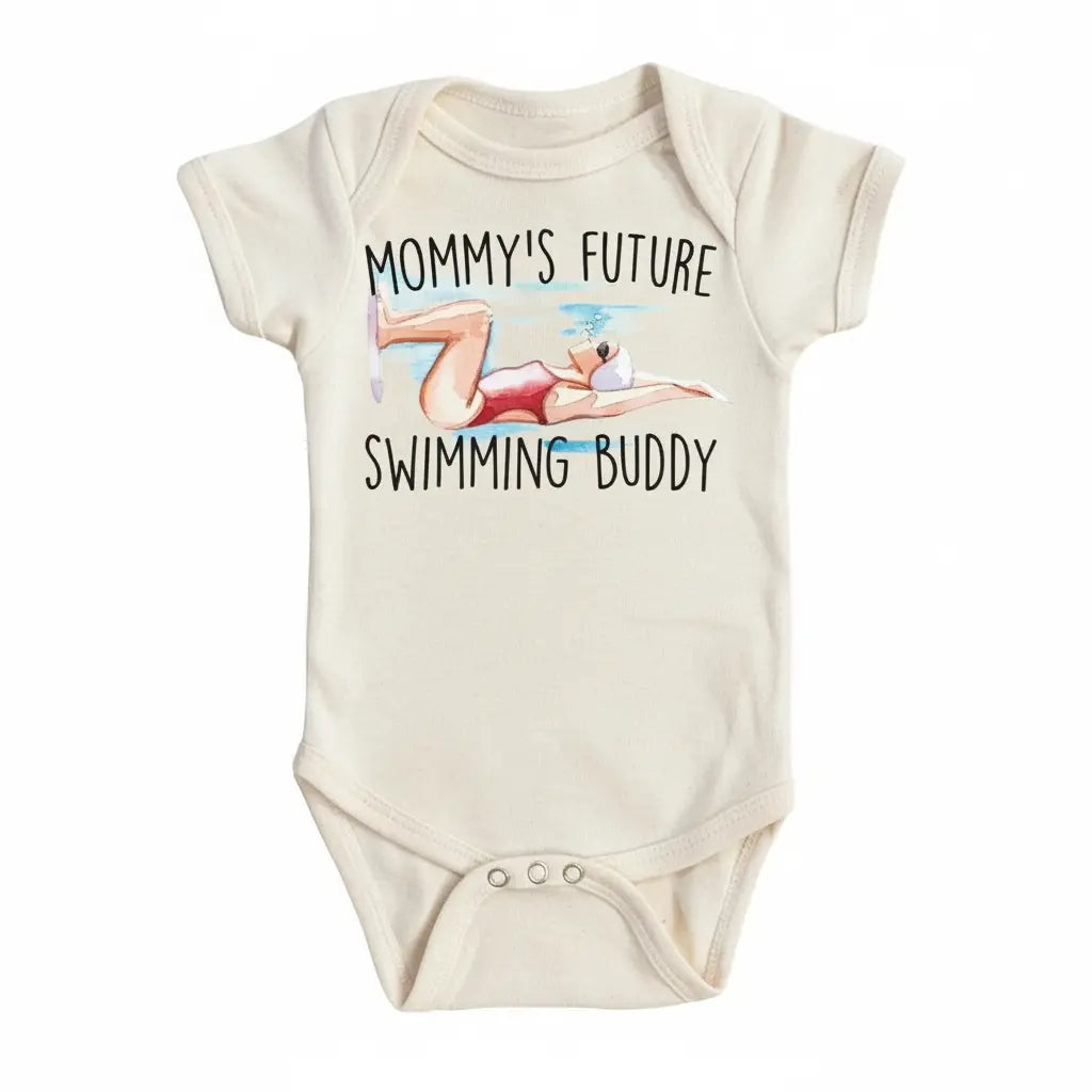 Swimming Mommy - Baby Boy Girl Clothes Infant Bodysuit Funny Cute Newborn  Funny Cute Onesie® | North Fork Forager LLC
