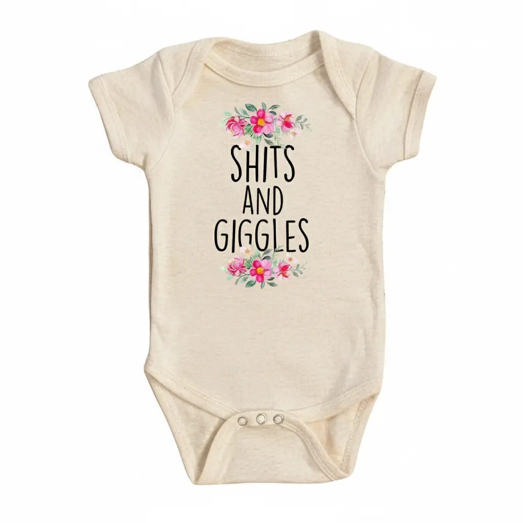 Giggles Floral - Baby Boy Girl Clothes Infant Bodysuit Funny Cute Newborn  Funny Cute Onesie® | North Fork Forager LLC