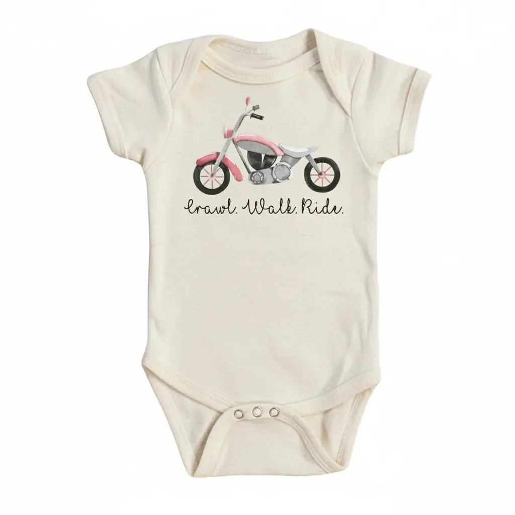 Motorcycle Crawl - Baby Boy Girl Clothes Infant Bodysuit Funny Cute Newborn  Funny Cute Onesie® | North Fork Forager LLC