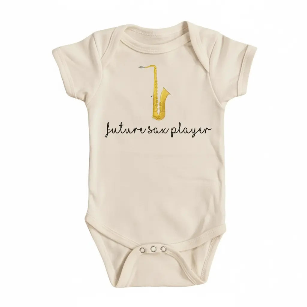 Saxophone Future - Baby Boy Girl Clothes Infant Bodysuit Funny Cute Newborn  Funny Cute Onesie® | North Fork Forager LLC