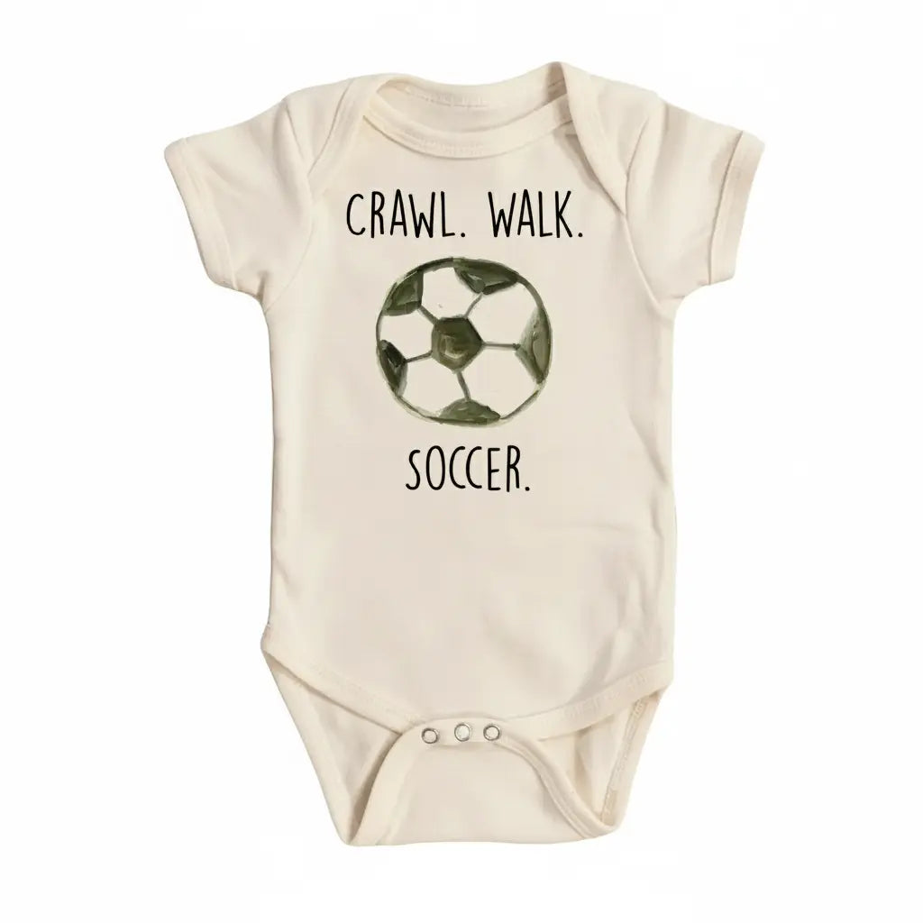 Soccer Crawl Walk - Baby Boy Girl Clothes Infant Bodysuit Funny Cute Newborn  Funny Cute Onesie® | North Fork Forager LLC