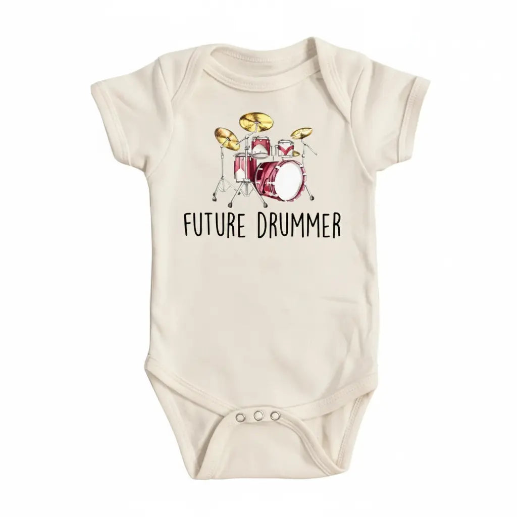 Drummer Future - Baby Boy Girl Clothes Infant Bodysuit Funny Cute Newborn  Funny Cute Onesie® | North Fork Forager LLC