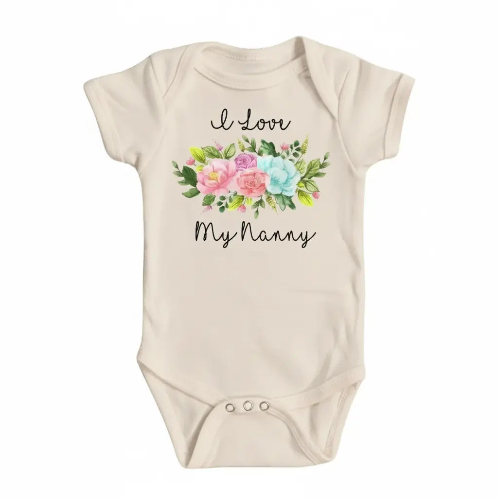 Nanny Floral - Baby Boy Girl Clothes Infant Bodysuit Funny Cute Newborn  Funny Cute Onesie® | North Fork Forager LLC