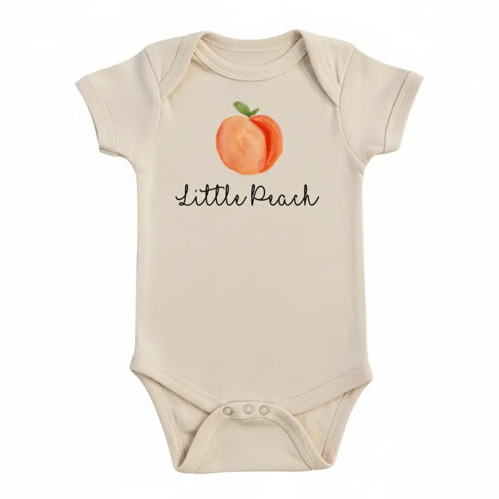 Peach Little - Baby Boy Girl Clothes Infant Bodysuit Funny Cute Newborn  Funny Cute Onesie® | North Fork Forager LLC