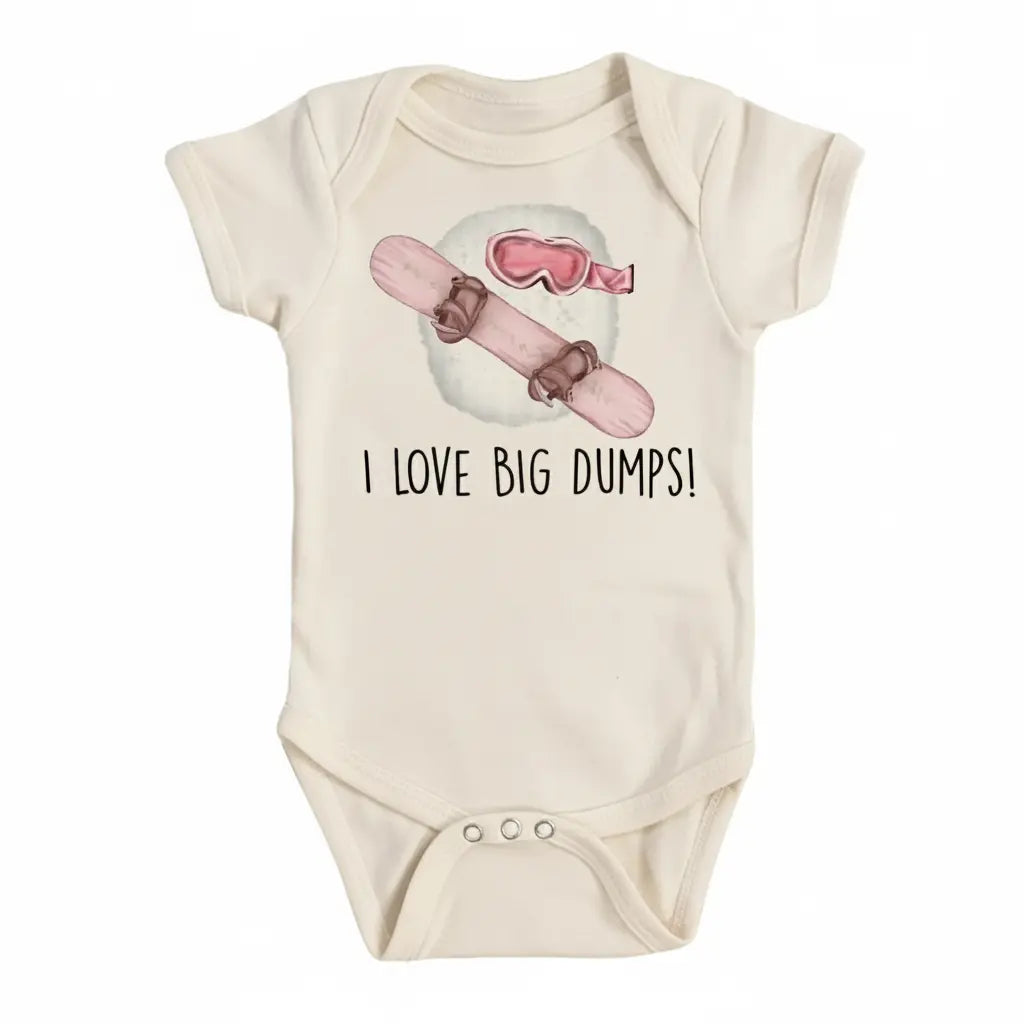 Snowboarding Dumps - Baby Boy Girl Clothes Infant Bodysuit Funny Cute Newborn  Funny Cute Onesie® | North Fork Forager LLC