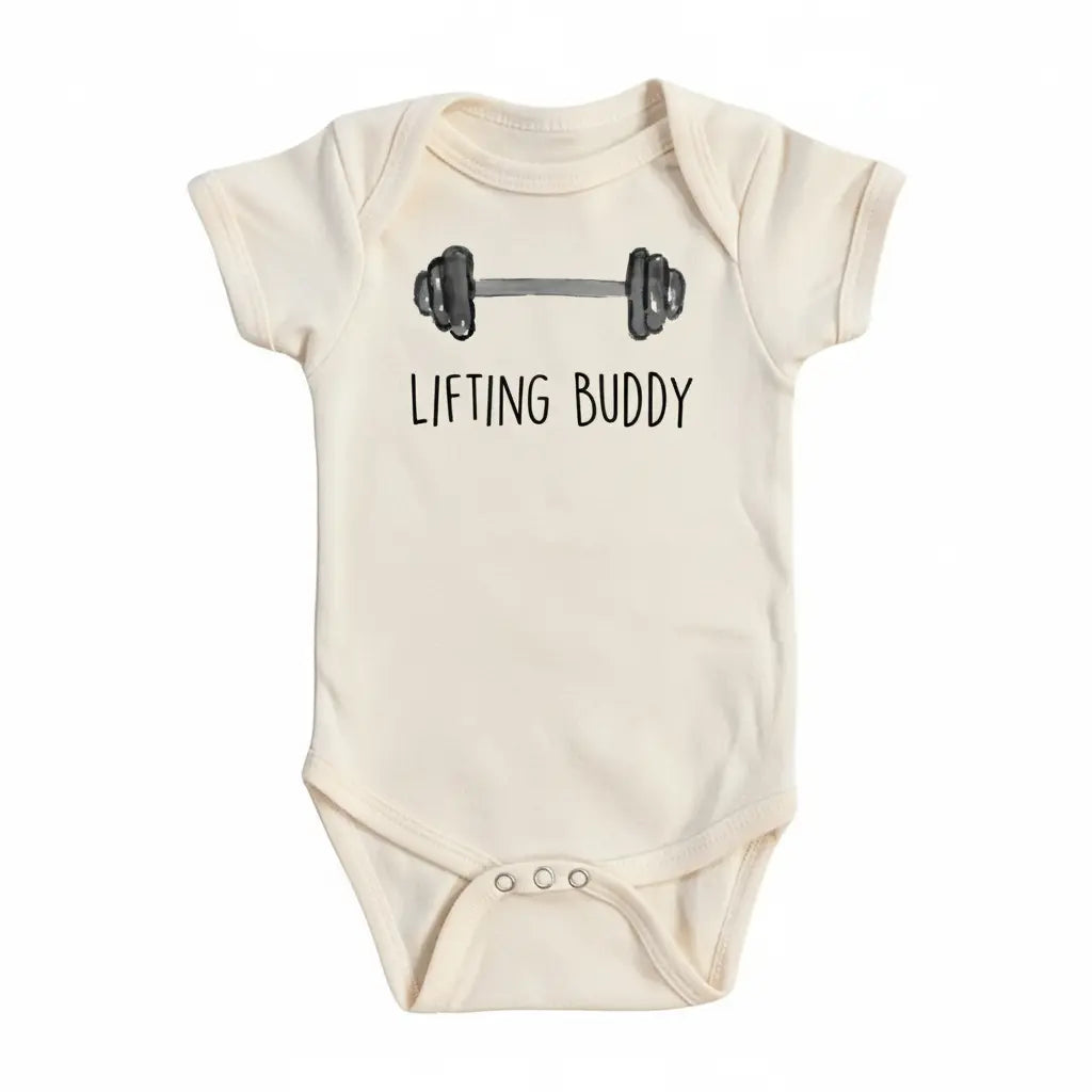 Gym Lifting Buddy - Baby Boy Girl Clothes Infant Bodysuit Funny Cute Newborn  Funny Cute Onesie® | North Fork Forager LLC