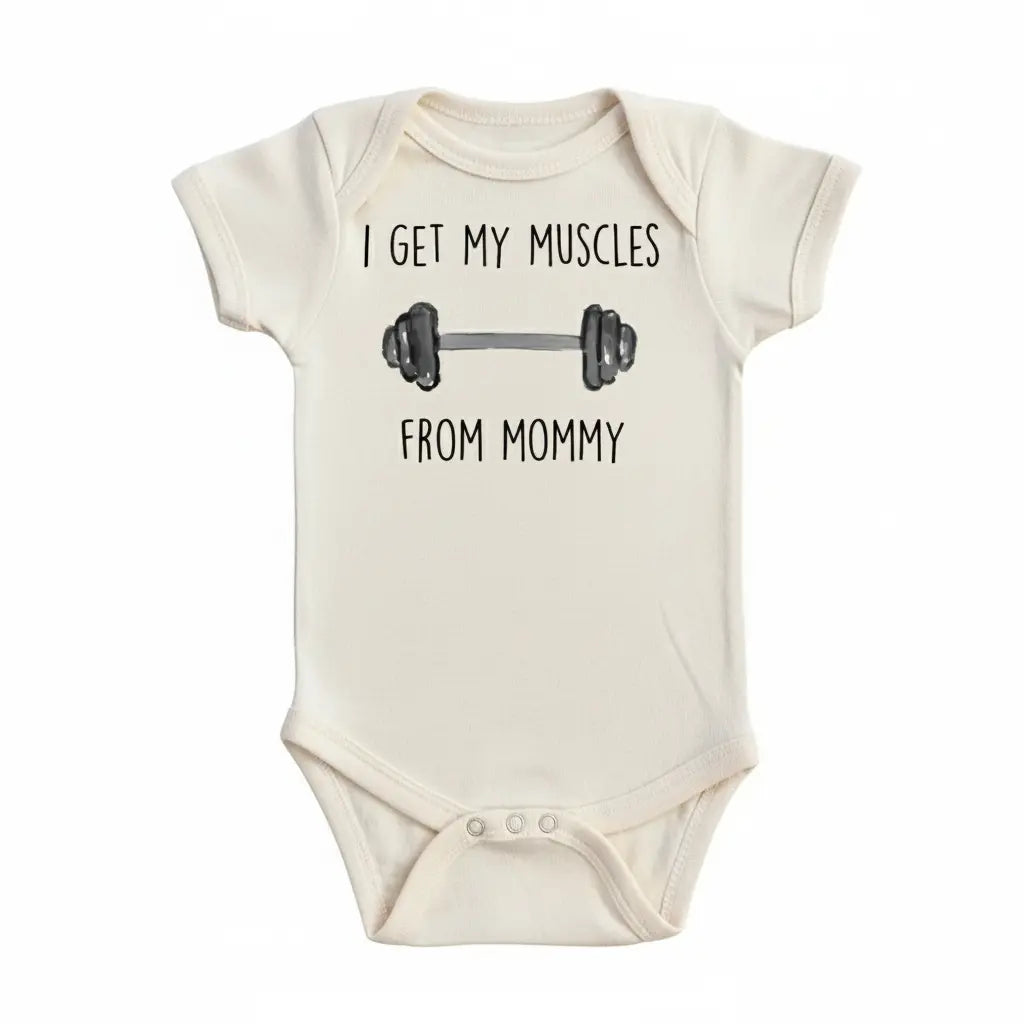 Gym Muscles Mommy - Baby Boy Girl Clothes Infant Bodysuit Funny Cute Newborn  Funny Cute Onesie® | North Fork Forager LLC