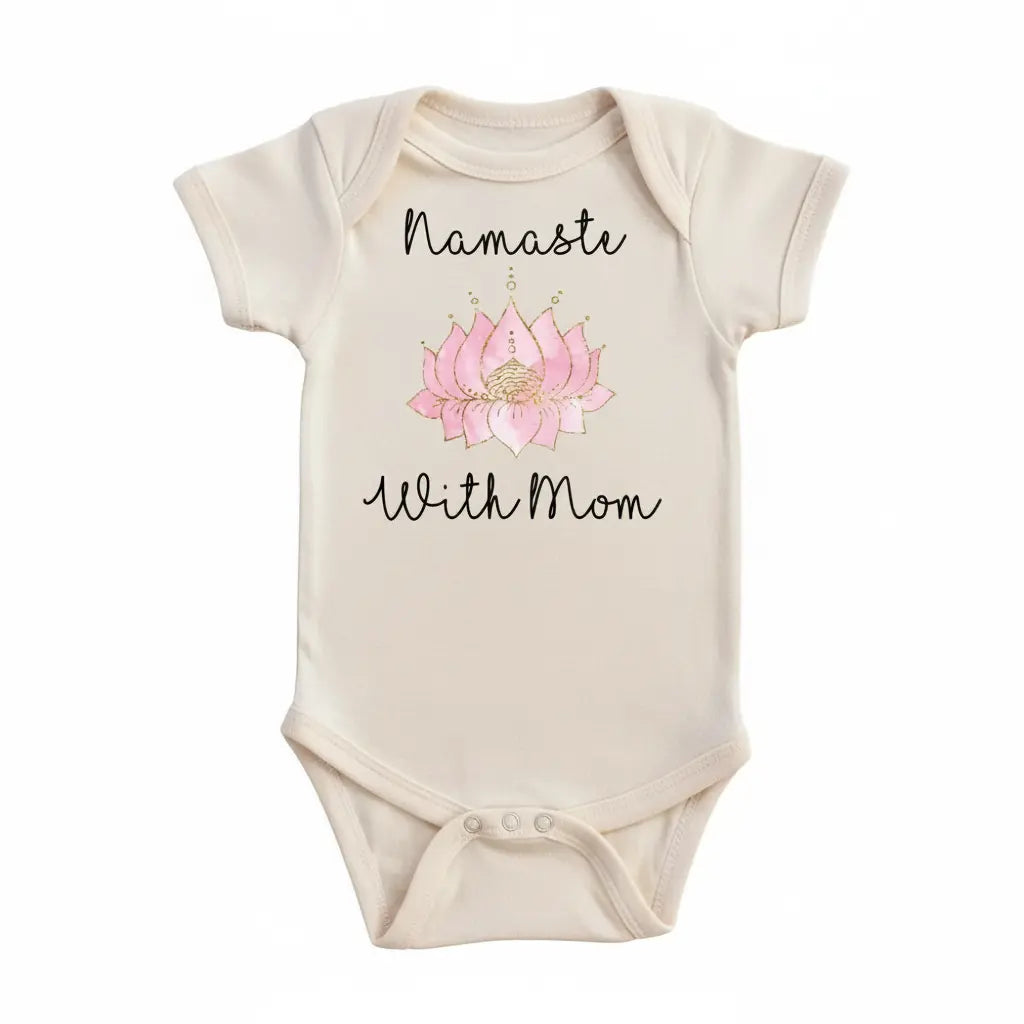Yoga Namaste Mom - Baby Boy Girl Clothes Infant Bodysuit Funny Cute Newborn 1F  Funny Cute Onesie® | North Fork Forager LLC