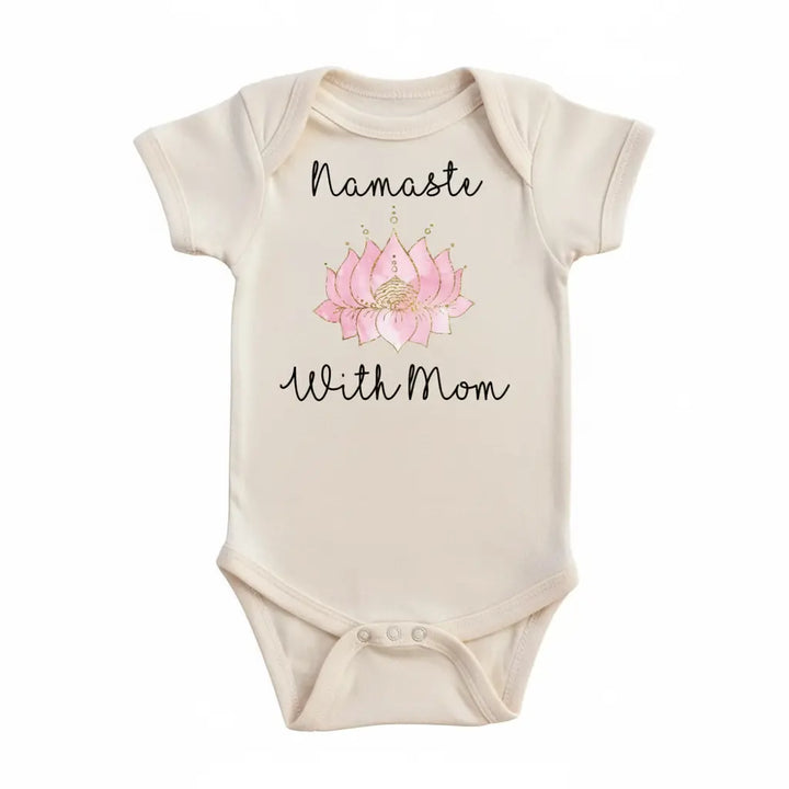 Yoga Namaste Mom - Baby Boy Girl Clothes Infant Bodysuit Funny Cute Newborn 1F  Funny Cute Onesie® | North Fork Forager LLC