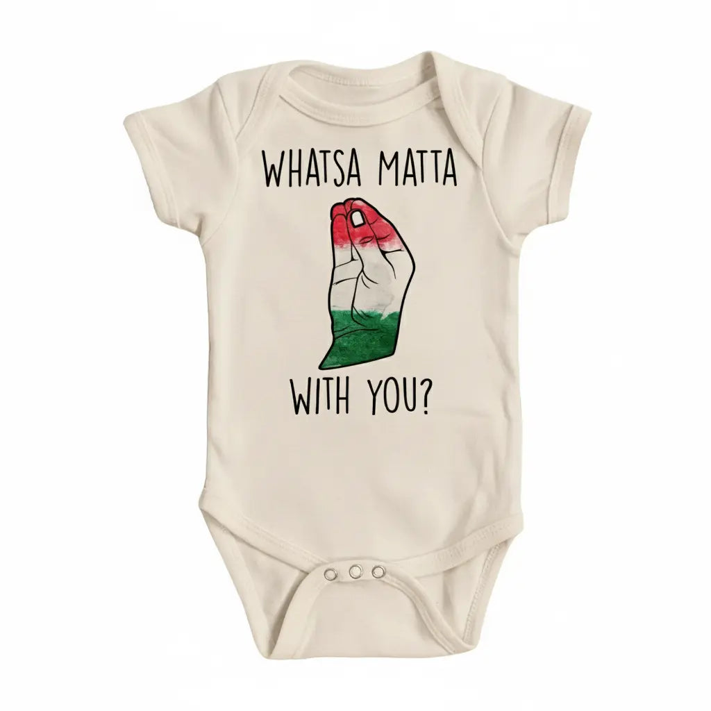Italian Hand Whasta - Baby Boy Girl Clothes Infant Bodysuit Funny Cute Newborn  Funny Cute Onesie® | North Fork Forager LLC