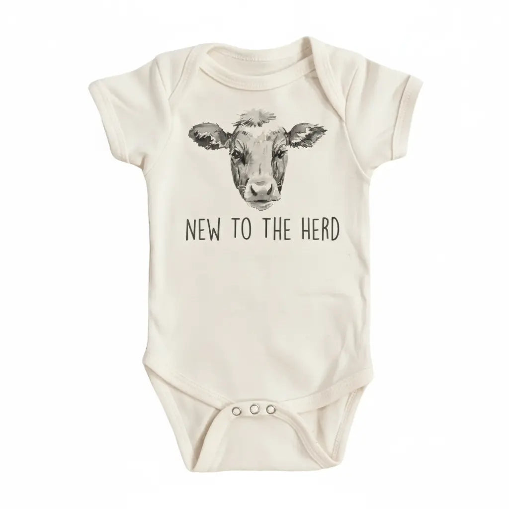Cow Herd - Baby Boy Girl Clothes Infant Bodysuit Funny Cute Newborn  Funny Cute Onesie® | North Fork Forager LLC