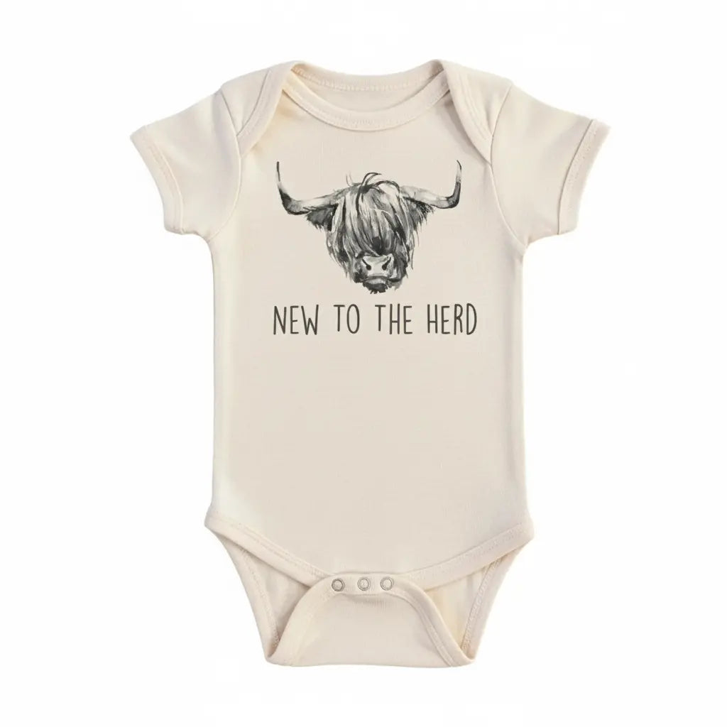 Cow Herd Black - Baby Boy Girl Clothes Infant Bodysuit Funny Cute Newborn  Funny Cute Onesie® | North Fork Forager LLC
