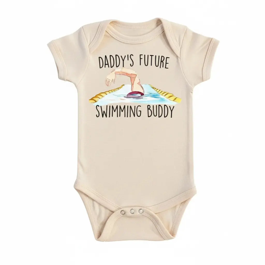 Swimming Daddy - Baby Boy Girl Clothes Infant Bodysuit Funny Cute Newborn  Funny Cute Onesie® | North Fork Forager LLC