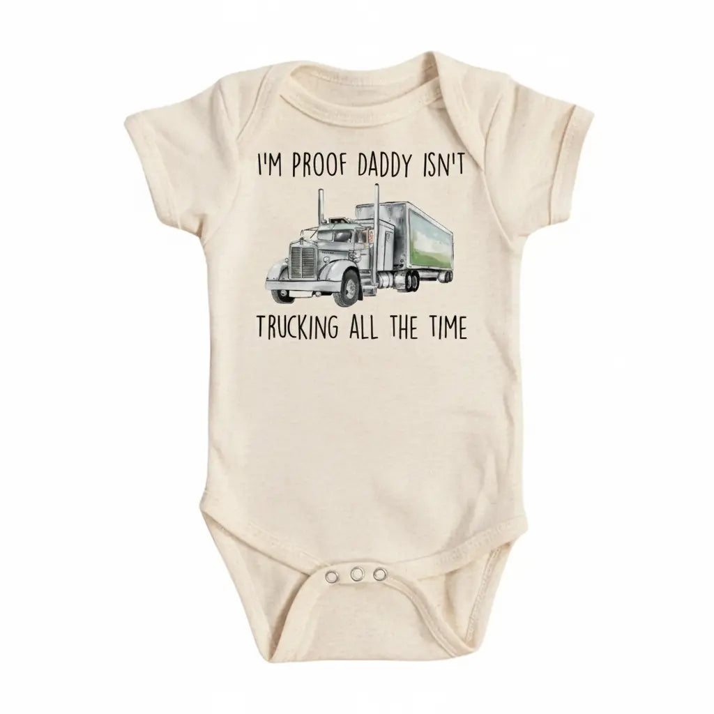 Trucker Silver - Baby Boy Girl Clothes Infant Bodysuit Funny Cute Newborn  Funny Cute Onesie® | North Fork Forager LLC