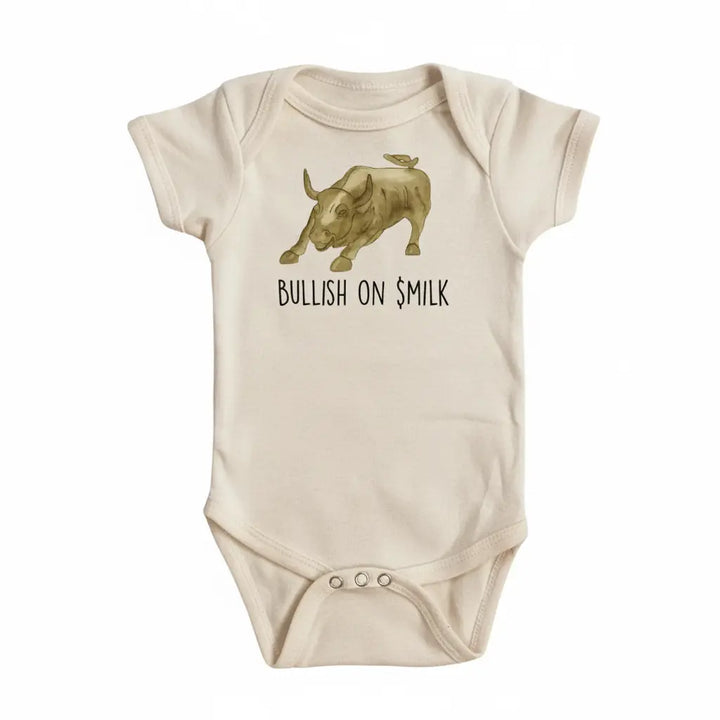Bullish Milk - Baby Boy Girl Clothes Infant Bodysuit Funny Cute Newborn  Funny Cute Onesie® | North Fork Forager LLC