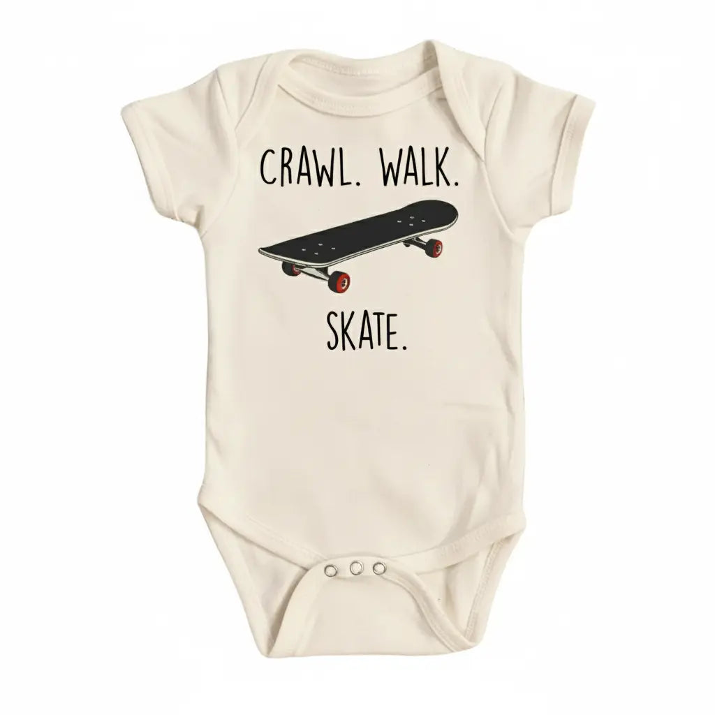 Skateboarding Crawl - Baby Boy Girl Clothes Infant Bodysuit Funny Cute Newborn  Funny Cute Onesie® | North Fork Forager LLC
