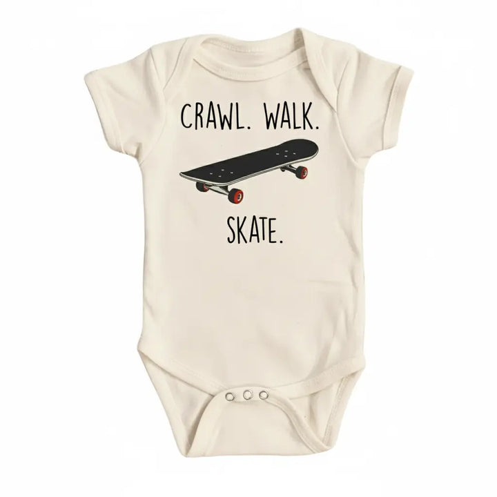 Skateboarding Crawl - Baby Boy Girl Clothes Infant Bodysuit Funny Cute Newborn  Funny Cute Onesie® | North Fork Forager LLC