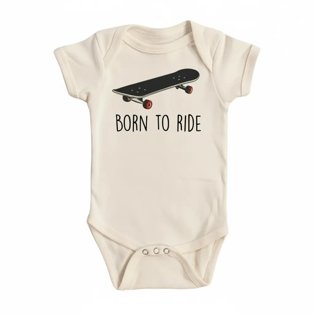 Skateboarding Born - Baby Boy Girl Clothes Infant Bodysuit Funny Cute Newborn  Funny Cute Onesie® | North Fork Forager LLC