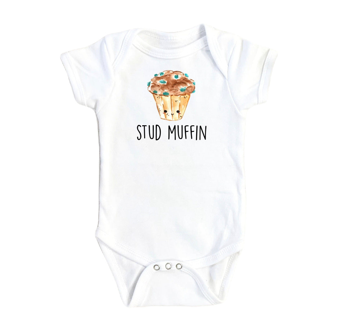 Stud Muffin Blue - Baby Boy Girl Clothes Infant Bodysuit Funny Cute Newborn Onesie