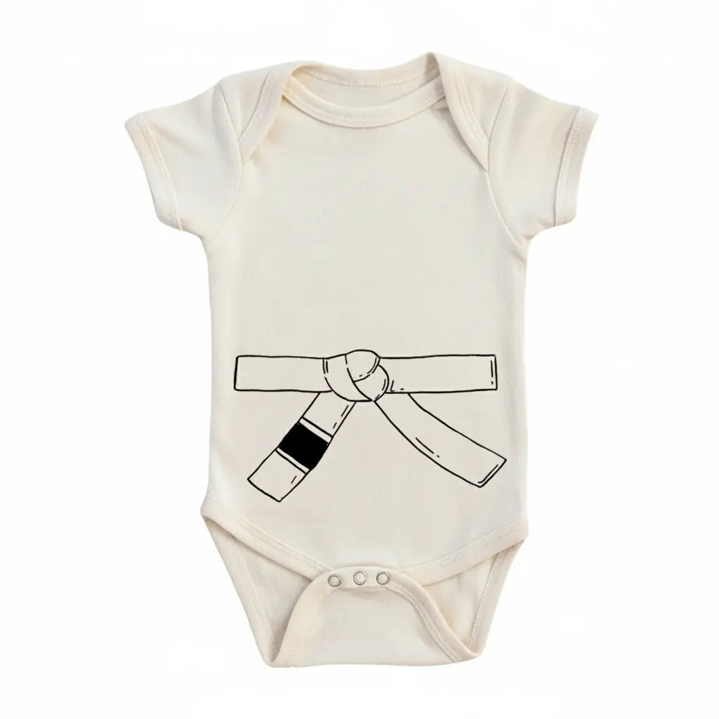 Jiu Jitsu White Belt - Baby Boy Girl Clothes Infant Bodysuit Funny Cute Newborn  Funny Cute Onesie® | North Fork Forager LLC
