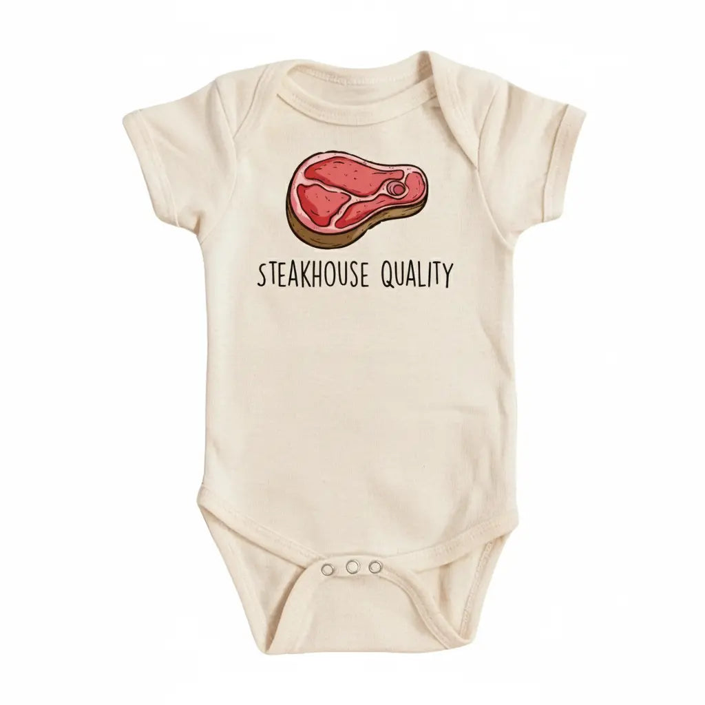 Steak Bbq - Baby Boy Girl Clothes Infant Bodysuit Funny Cute Newborn  Funny Cute Onesie® | North Fork Forager LLC